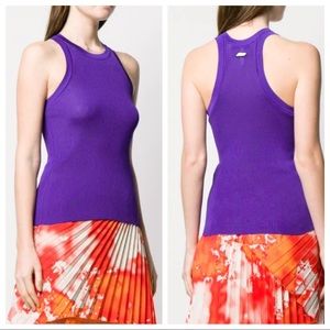 MSGM Knit Ribbed Tank Purple S